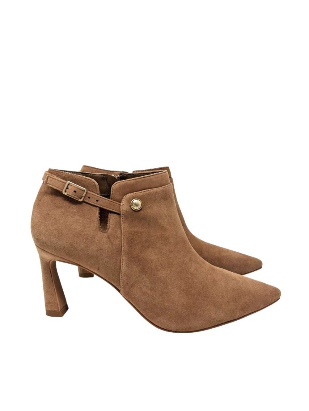 Vince Camuto Keeshey Suede Pointed Toe Heeled Ankle Booties 9.5M